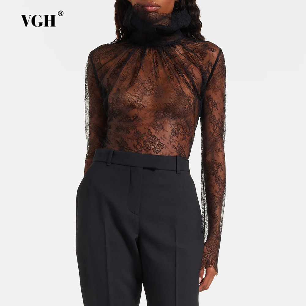 Vintage Fashion Style Female - VGH Seksi Vintage Katı Dantel Zayıflama