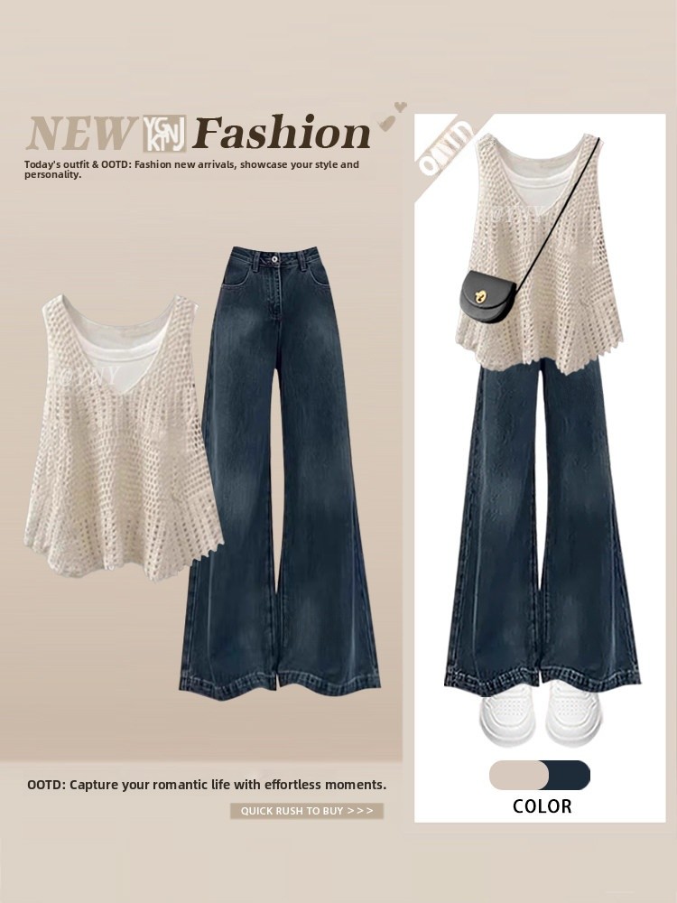 Vintage Fashion Years - Yazlık Rahat Stil Kadınlar İçin Oyuk