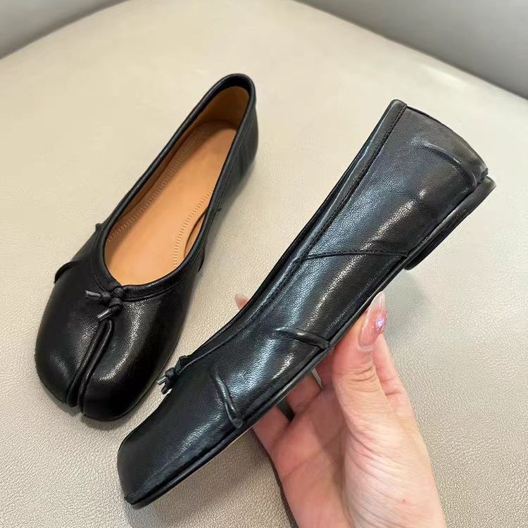 Vintage Fashion Aesthetic - Moda Bölünmüş Burunlu Düz Tabanlı Mary