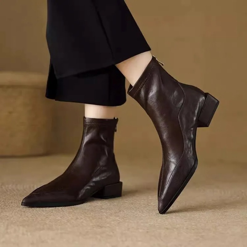 Vintage Fashion Aesthetic - Moda Vintage Kalın Topuklu Kadın Ince