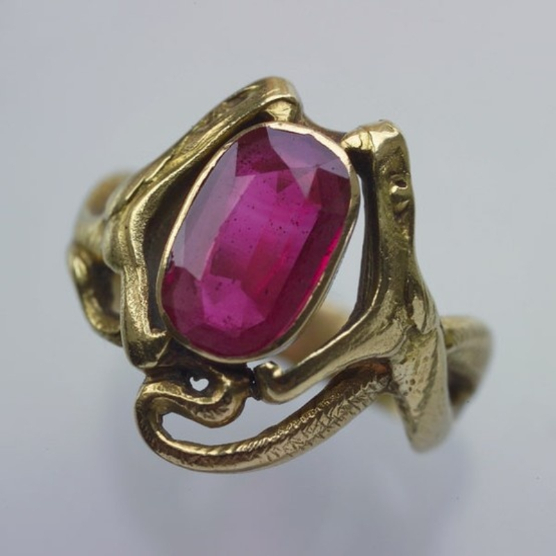 Vintage Fashion Events - Vintage eskitilmiş görünümlü spiral oval yapay