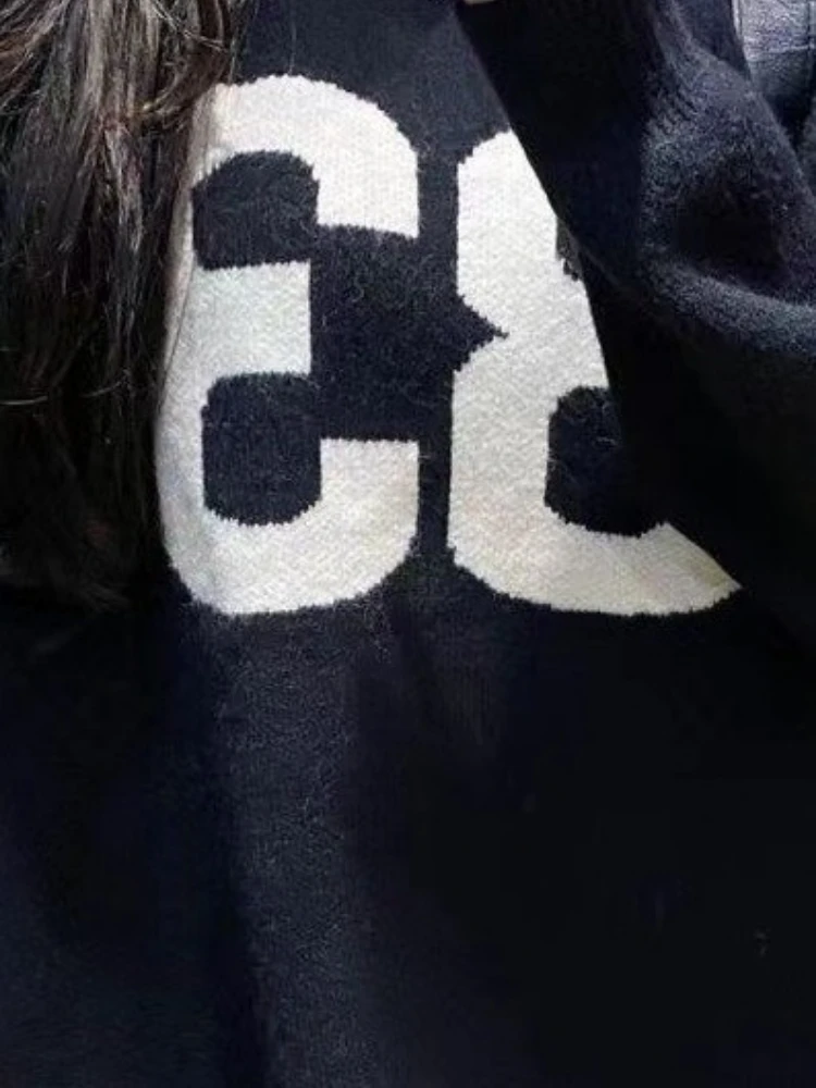 Vintage Fashion - Y2K Vintage Örgü Kazak Kadın 2025,