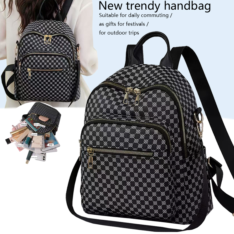 Vintage Fashion Boutique - Şık Vintage Geometrik Desenli PU Sırt