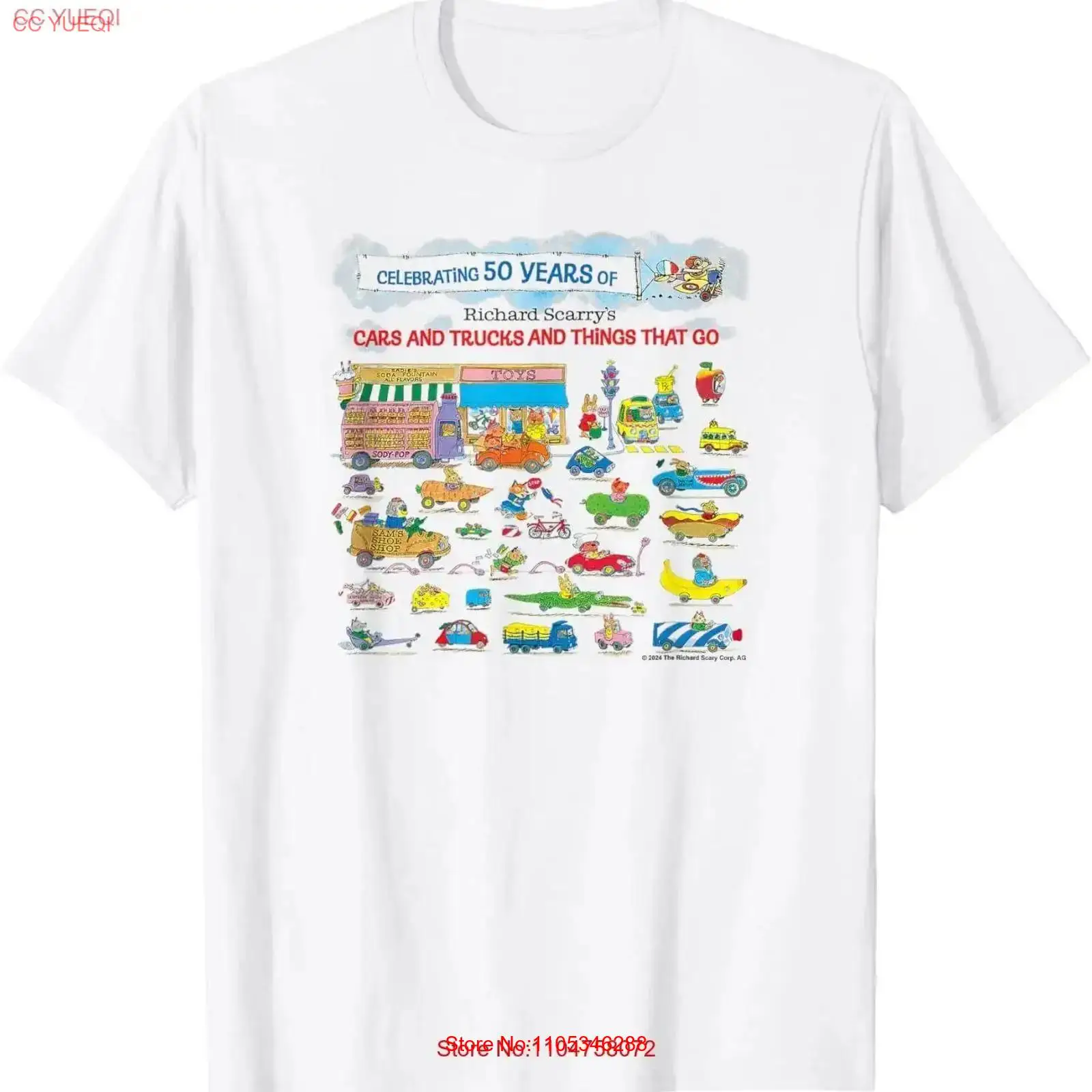 Vintage Fashion Years - Richard Scarry 50 Yıllık Banner Tişörtü