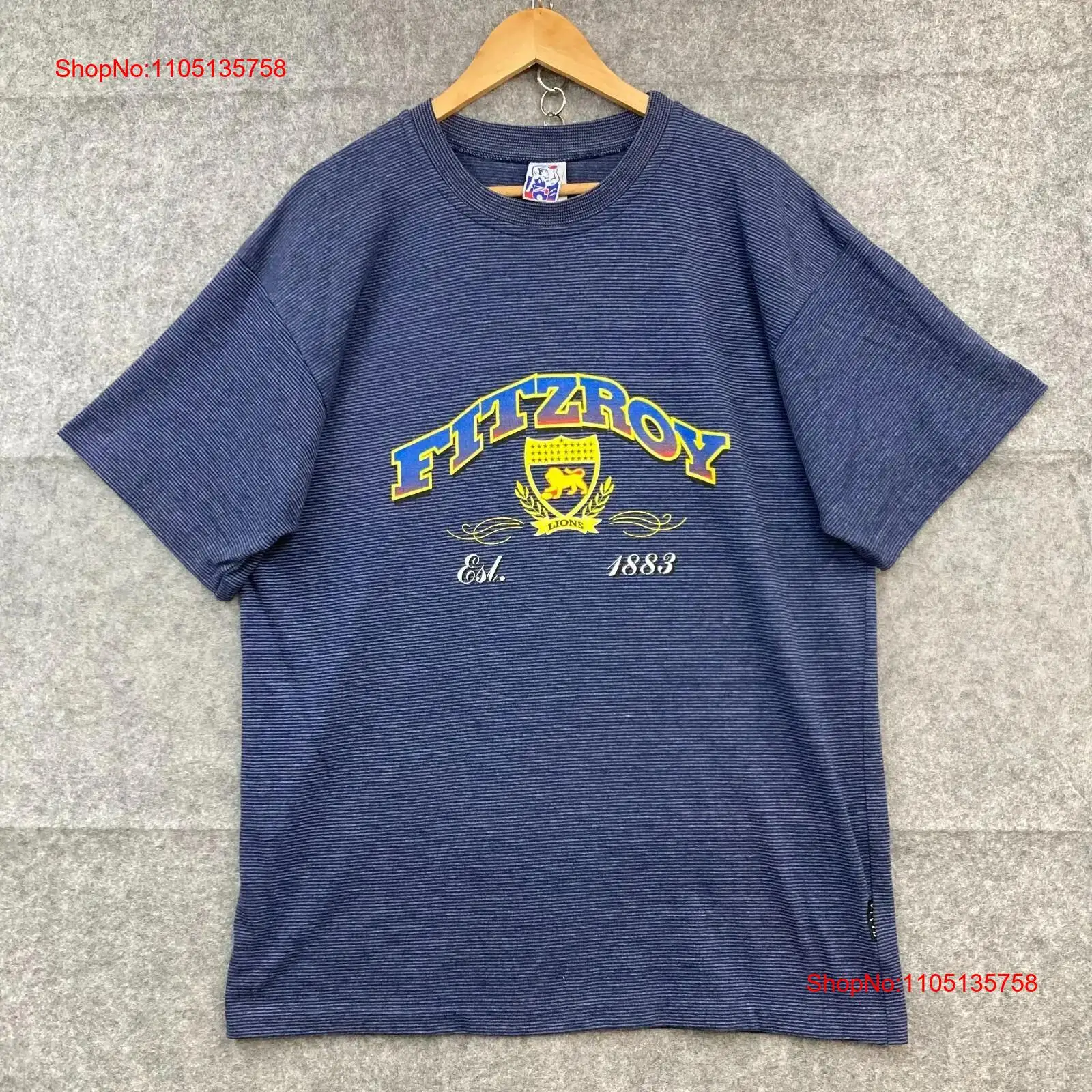 Vintage Fashion Brisbane - VINTAGE Fitzroy Brisbane Lions Tişört Erkek