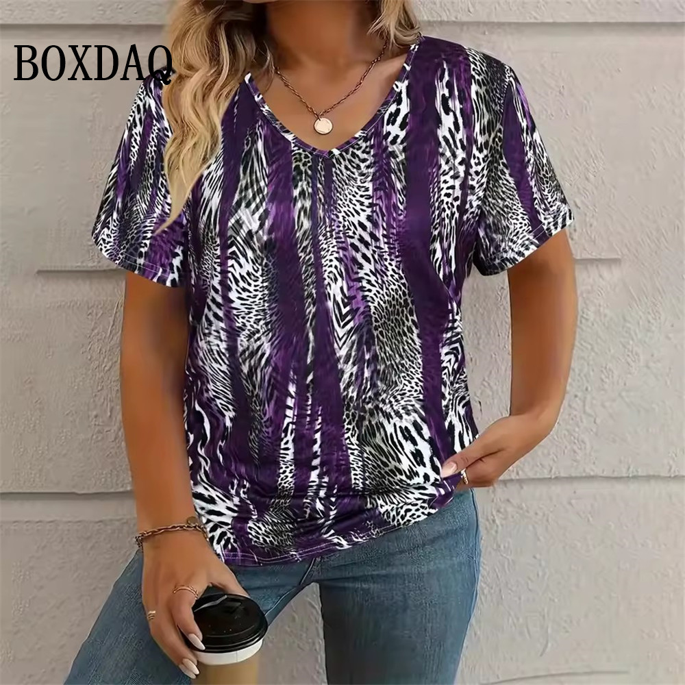 Vintage Fashion Ai - Yaz Vintage Leopar 3D Baskı T-Shirt