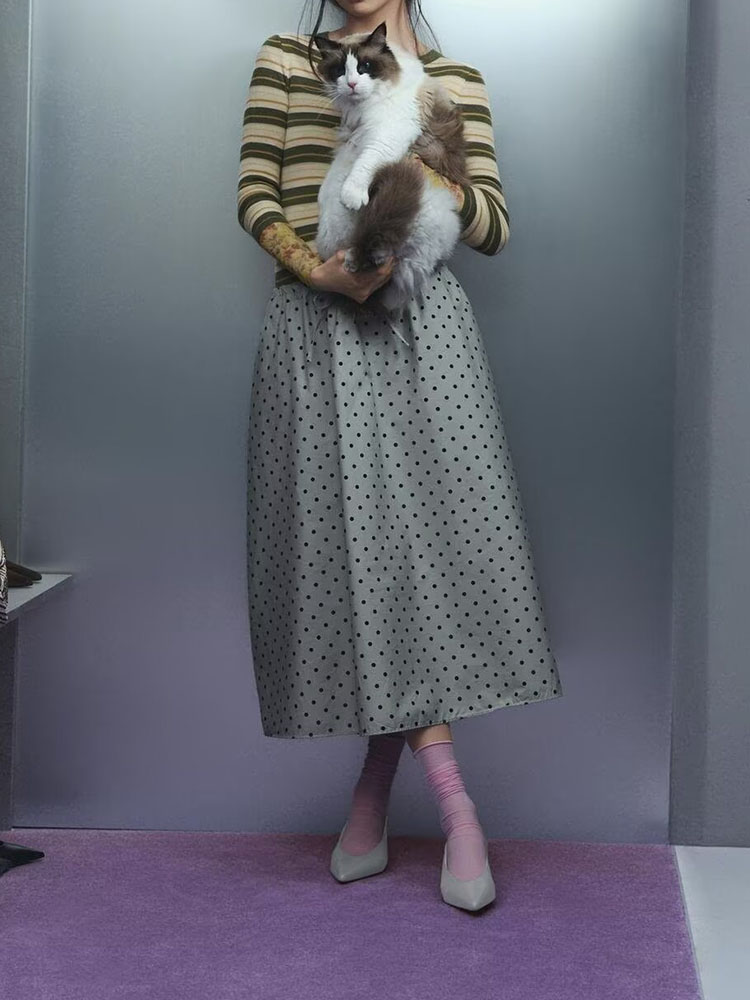 Yeni Yaz Uzun Midi Etek Puanti - Vintage Fashion Years incelemesi ve fiyatı
