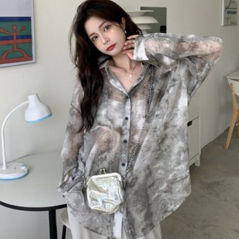 Batik Gömlek Kadın Gevşek Güne - Vintage Fashion Style Female incelemesi ve fiyatı