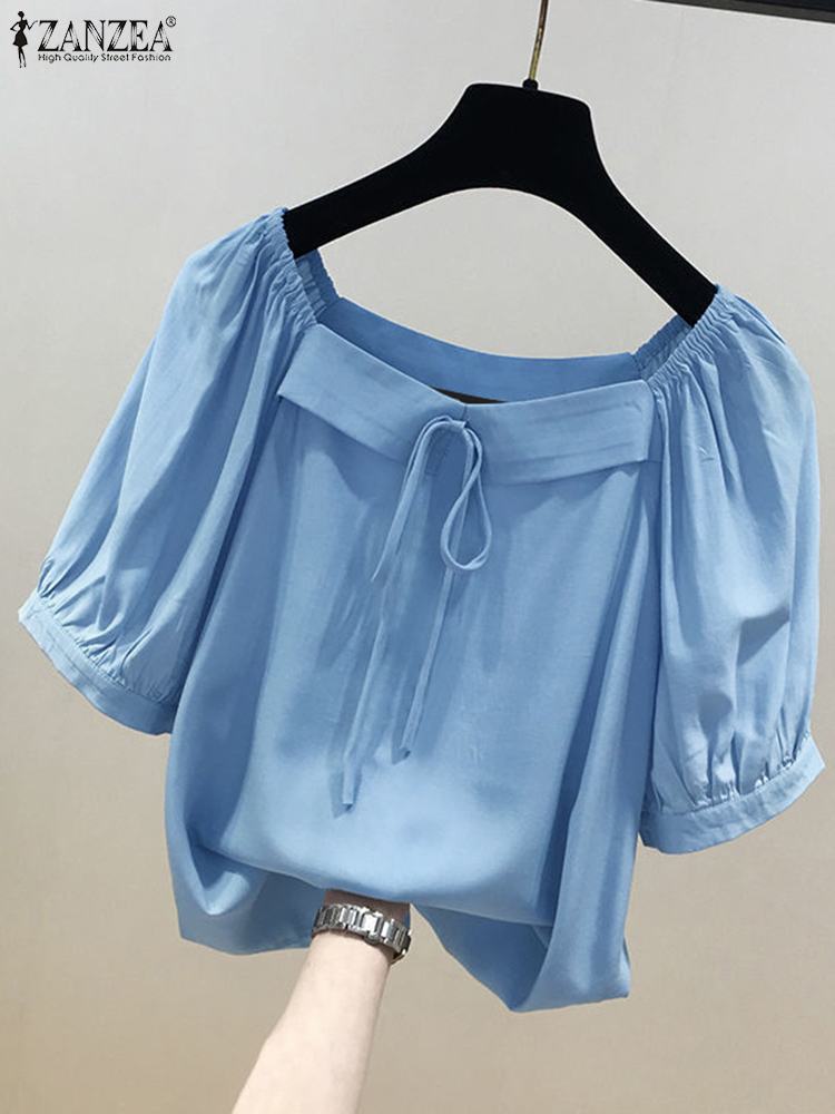 ZANZEA kore tarzı katı bluz mo - Vintage Fashion Style Female incelemesi ve fiyatı