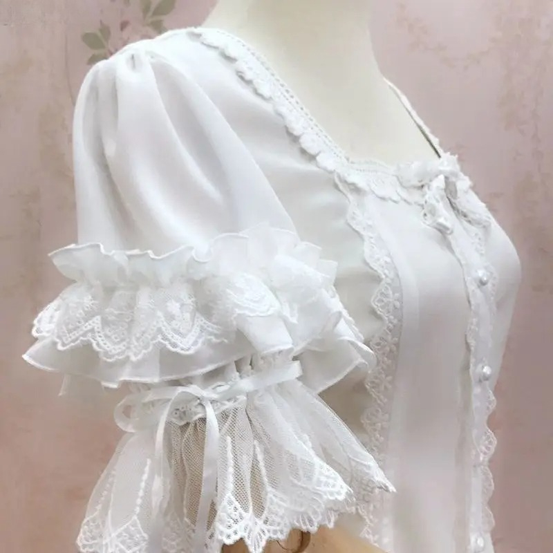 Vintage Y2K Lolita Tarzı Bluzl - Vintage Fashion Style Female incelemesi ve fiyatı