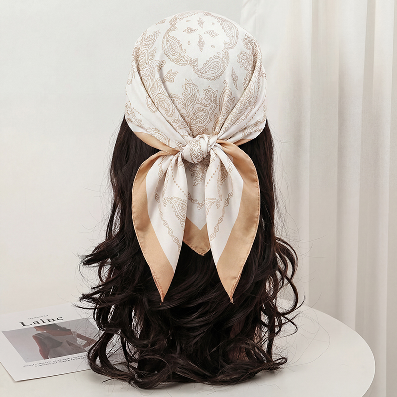 Vintage Bej Paisley Baskı Kare - Vintage Fashion Ai incelemesi ve fiyatı