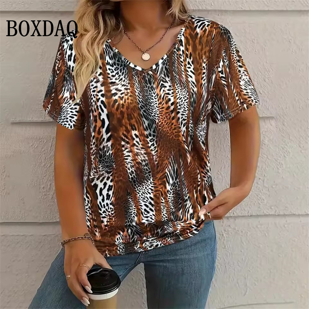 Yaz Vintage Leopar 3D Baskı T- - Vintage Fashion Ai incelemesi ve fiyatı